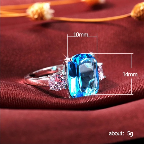 New Women’s 925 Silver Beautiful Crystal Ring - Picture 6 of 6